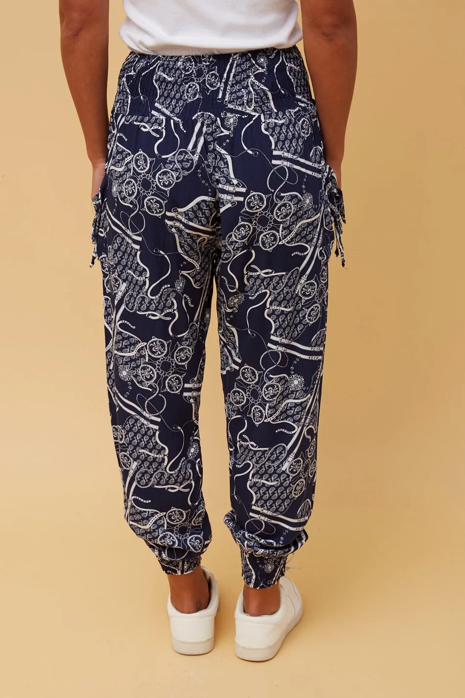 ABSTRACT PRINT BOHO HAREM PANTS