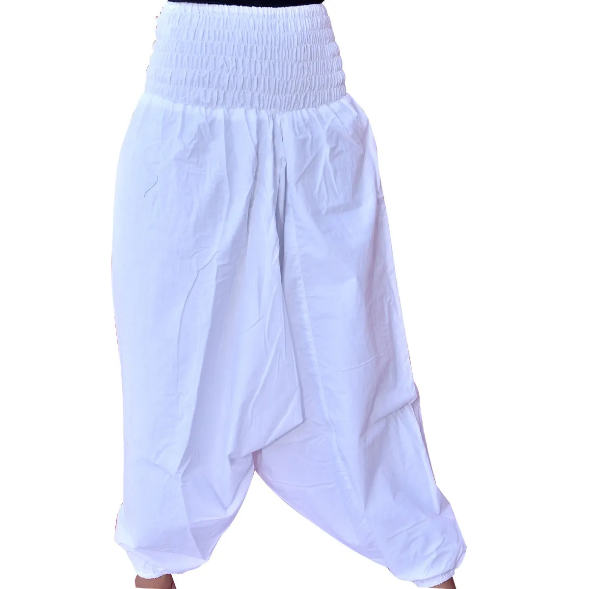 Afghani Yoga Harem Pants Cotton Harem Pants In white color – CraftJaipur