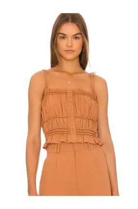 Amuse Society Tasmin Woven Tank Top In Russet