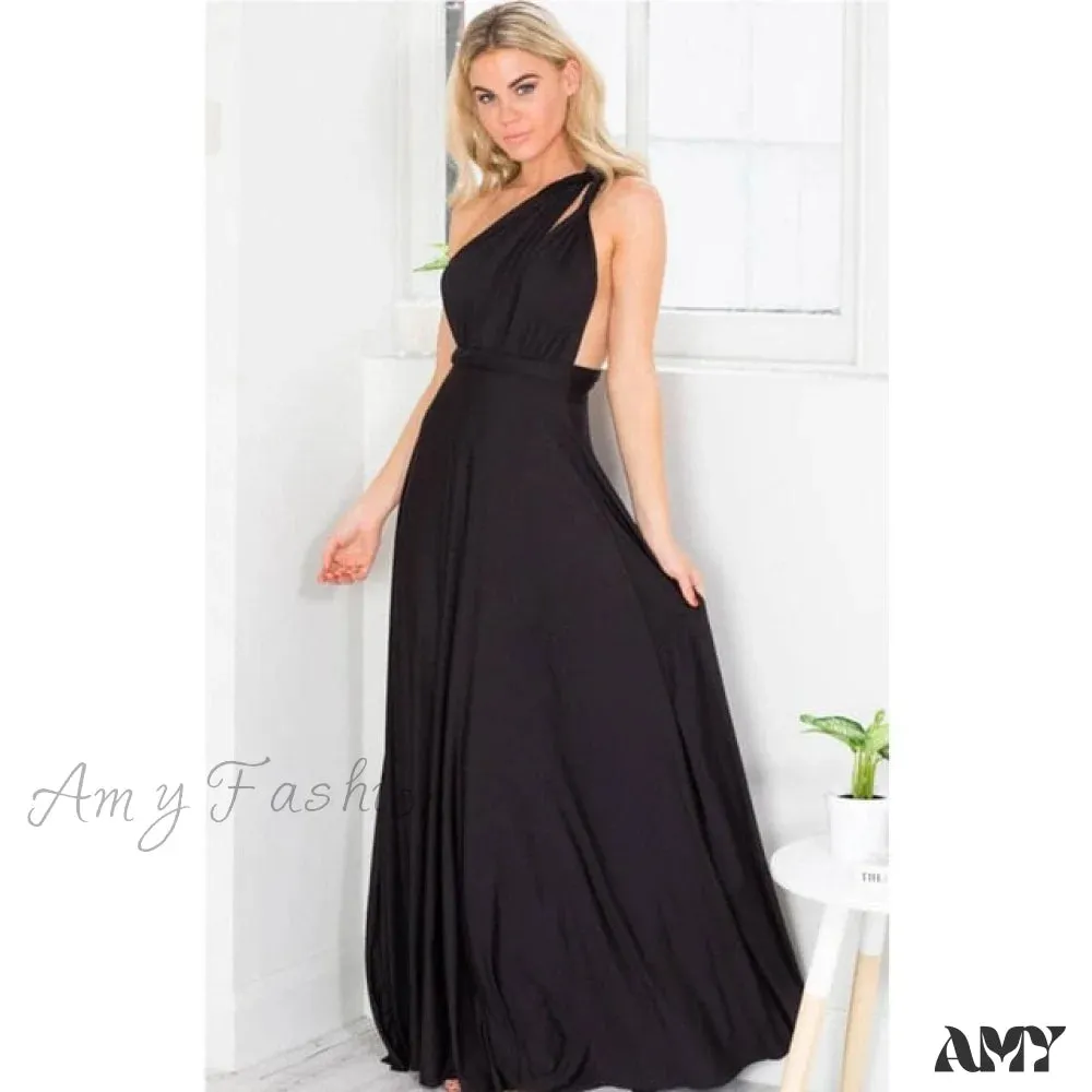 Amy Fashion - Bandage Party Bridesmaids Infinity Robe Maxi Dress