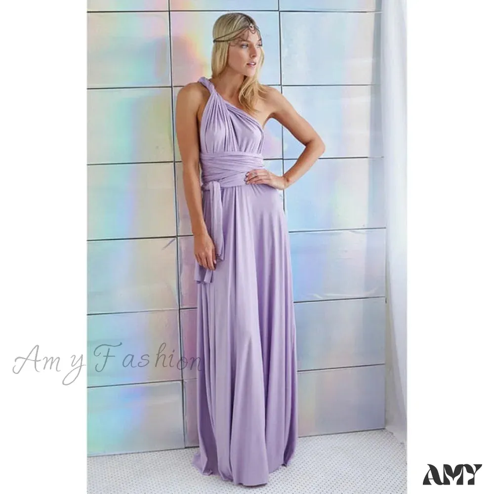 Amy Fashion - Bandage Party Bridesmaids Infinity Robe Maxi Dress