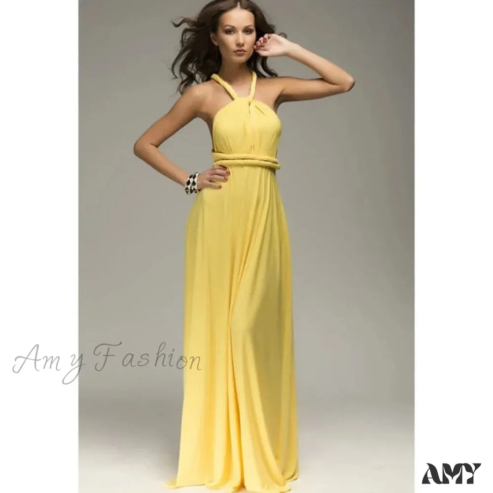 Amy Fashion - Bandage Party Bridesmaids Infinity Robe Maxi Dress