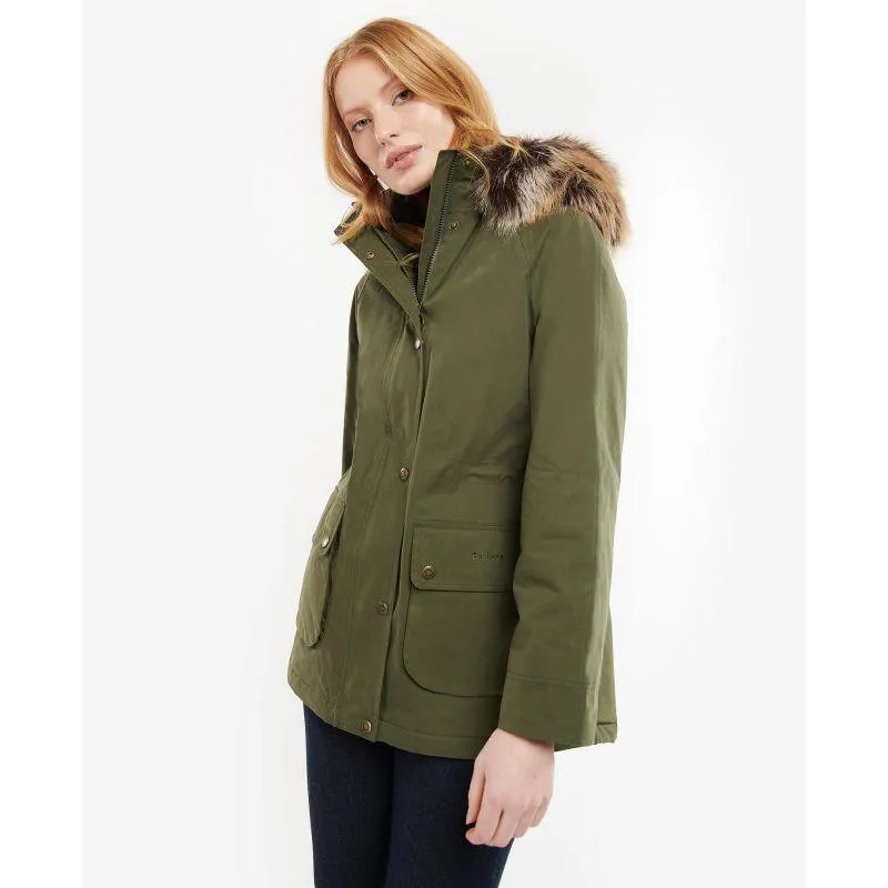 Barbour Meadow Ladies Waterproof Jacket - Olive/Classic