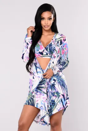 Be My Distraction Kimono - Blue Multi