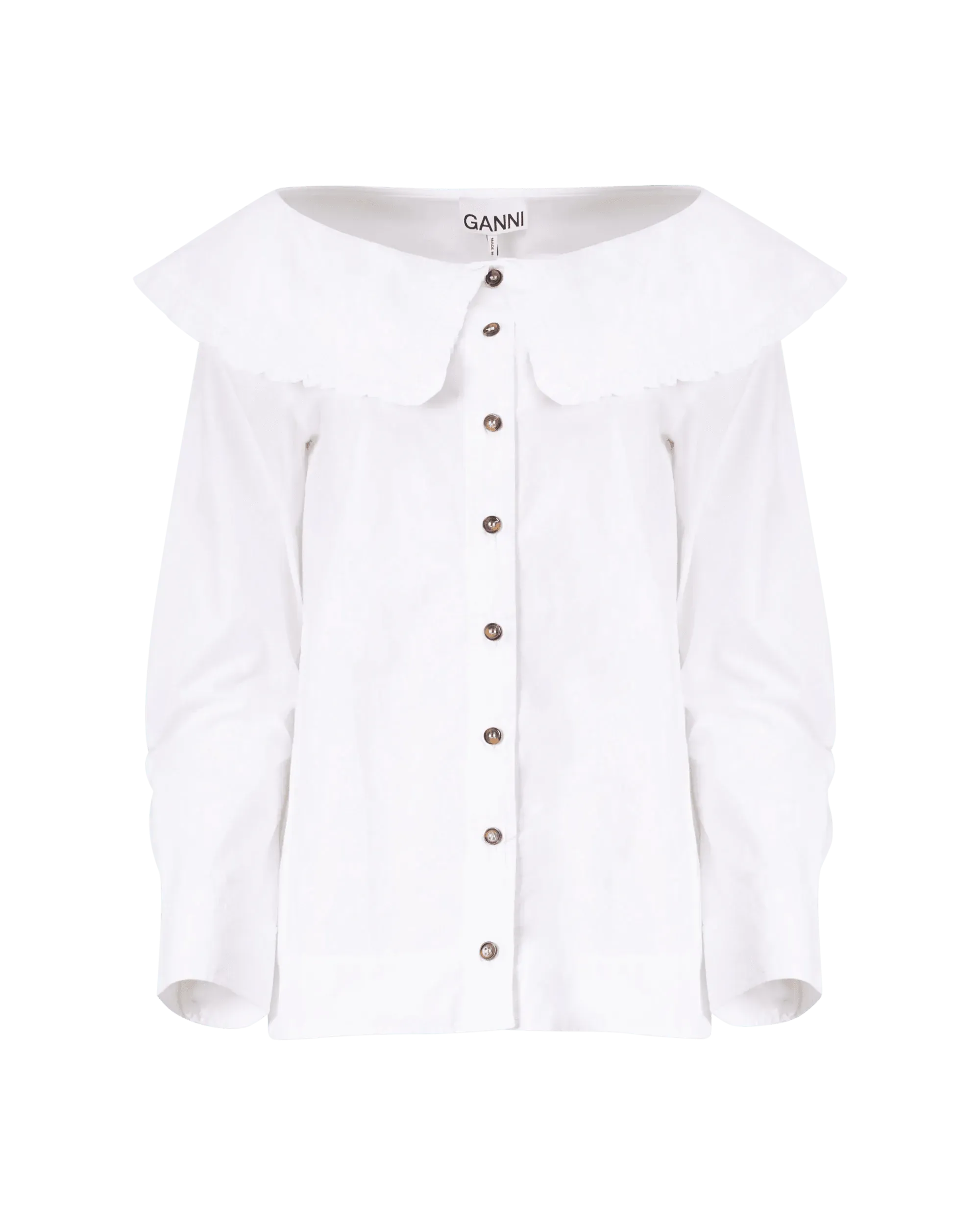 Boat Neck Poplin Blouse