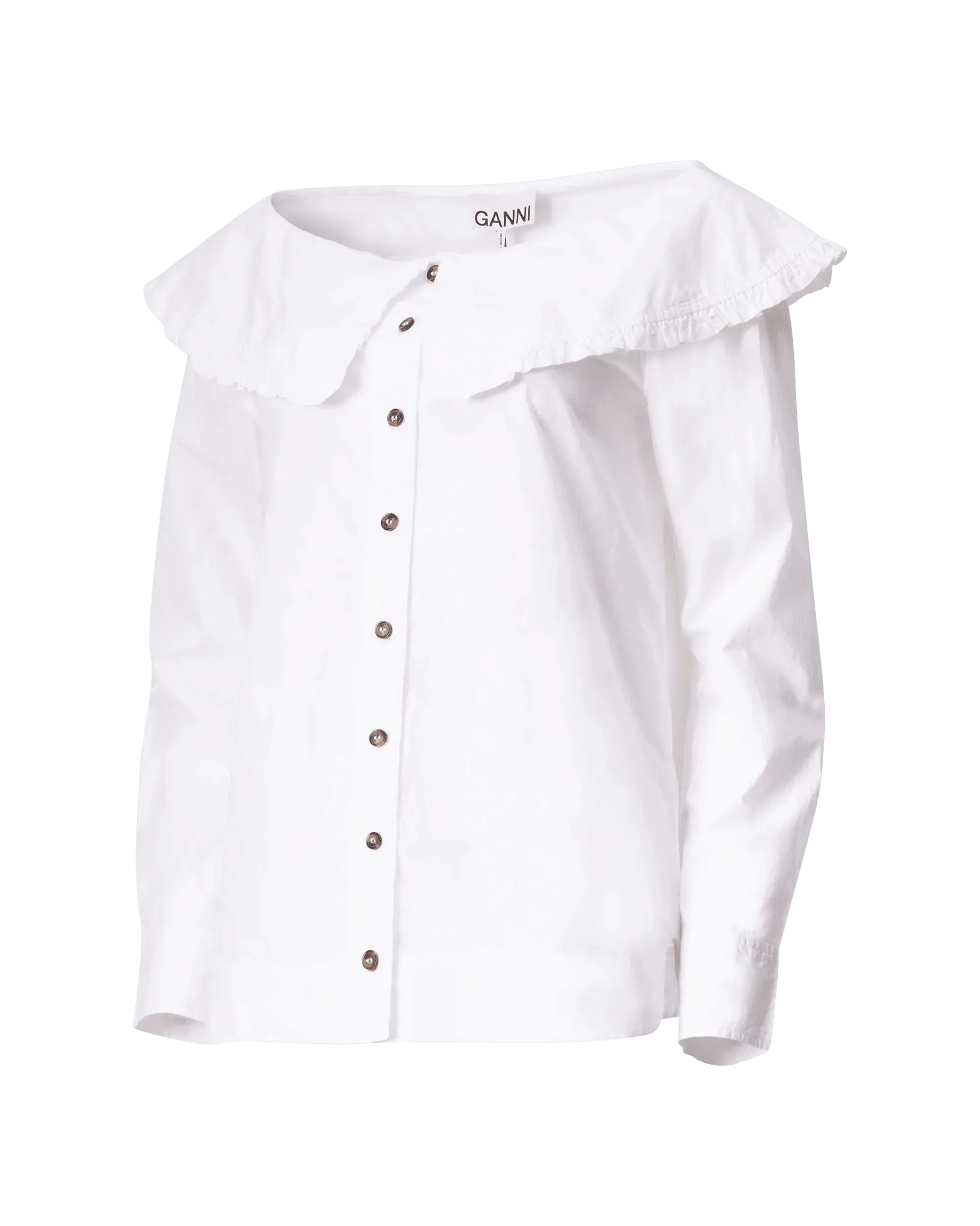 Boat Neck Poplin Blouse