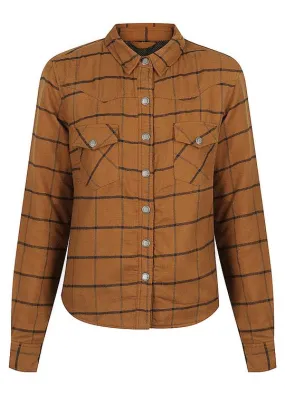 CLOSEOUT Black Arrow Savannah Motorcycle Shirt Whiskey Check