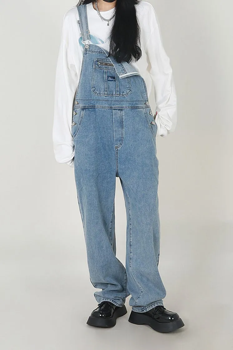 Denim Women Jumpsuit / Loose Overalls For Girl