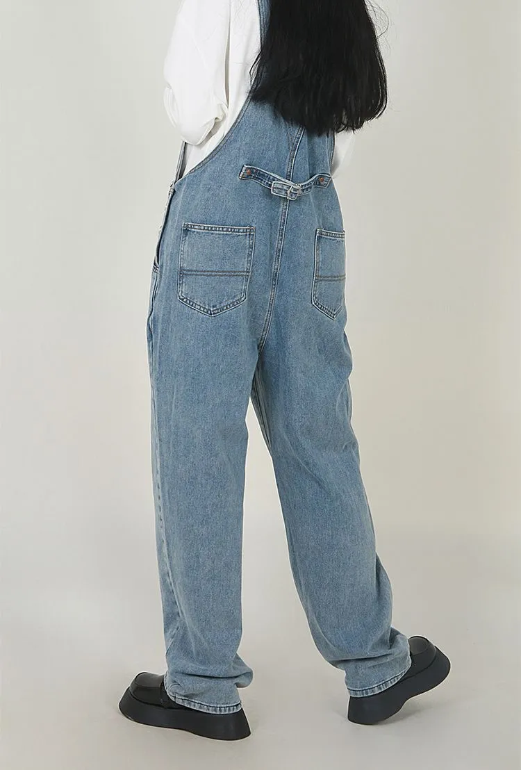 Denim Women Jumpsuit / Loose Overalls For Girl