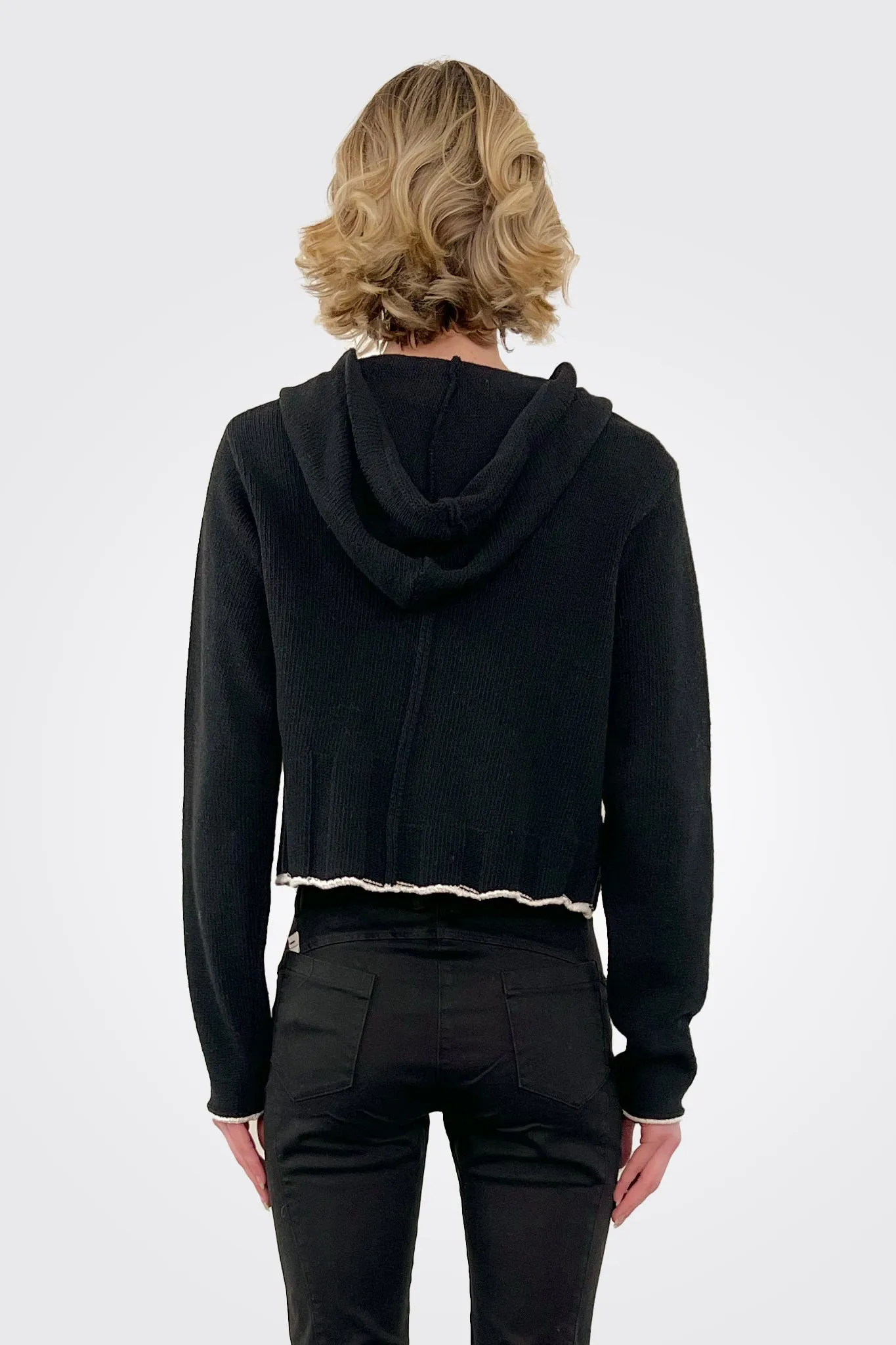 Fitted Knitted Jacket - Black