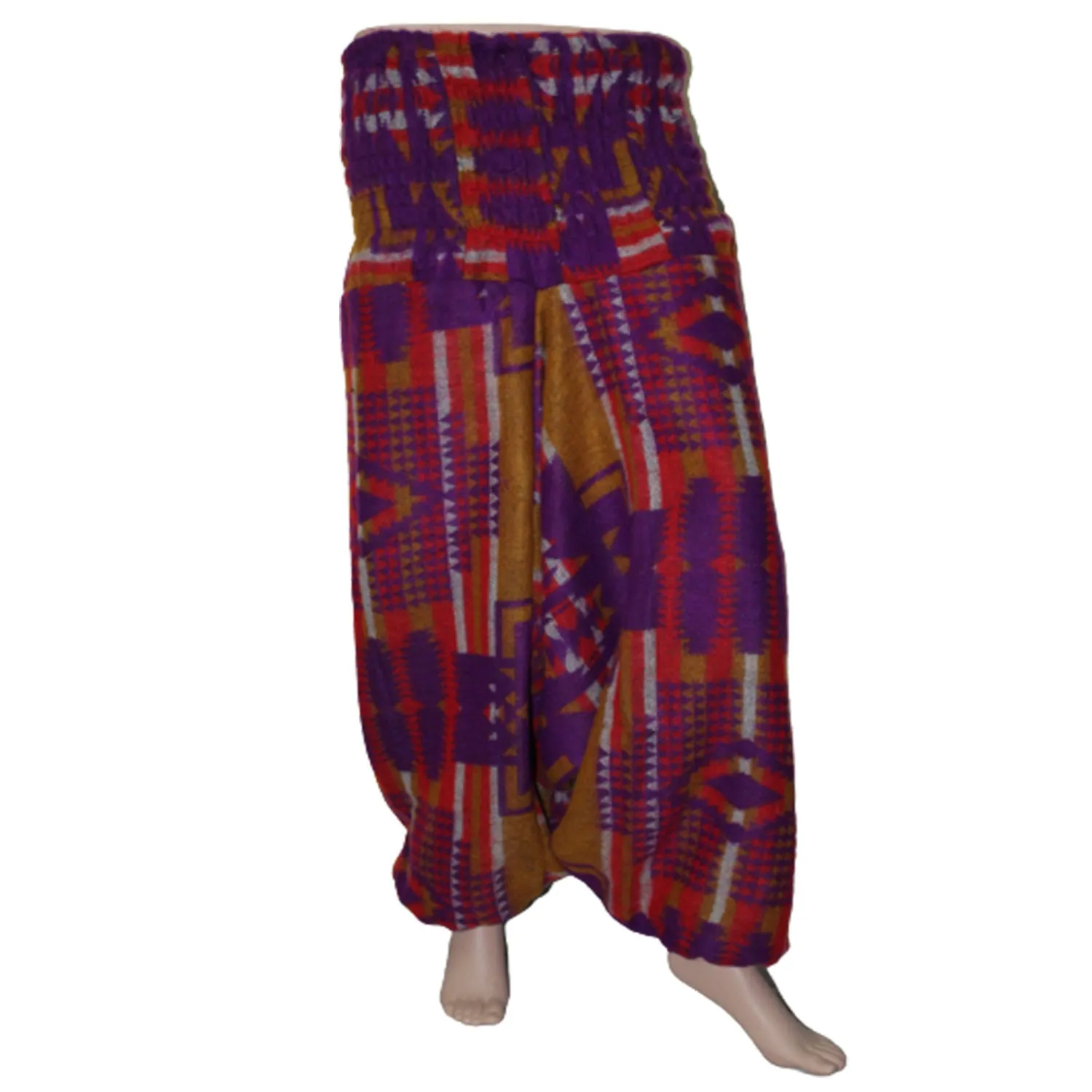 Harem Printed Woolen Trousers