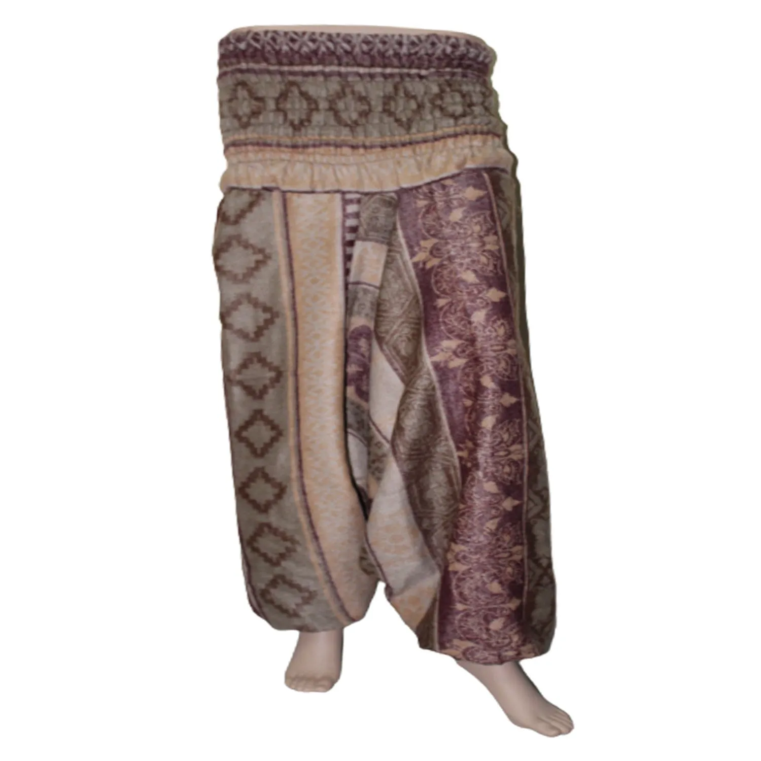 Harem Printed Woolen Trousers