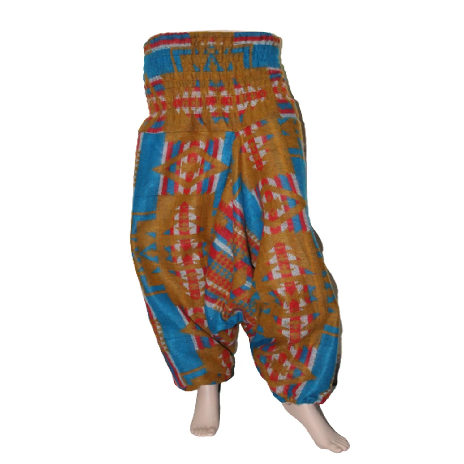 Harem Printed Woolen Trousers