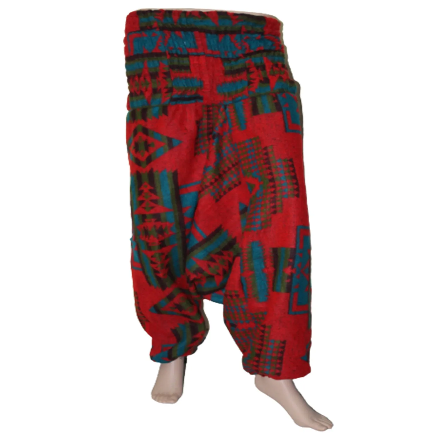 Harem Printed Woolen Trousers