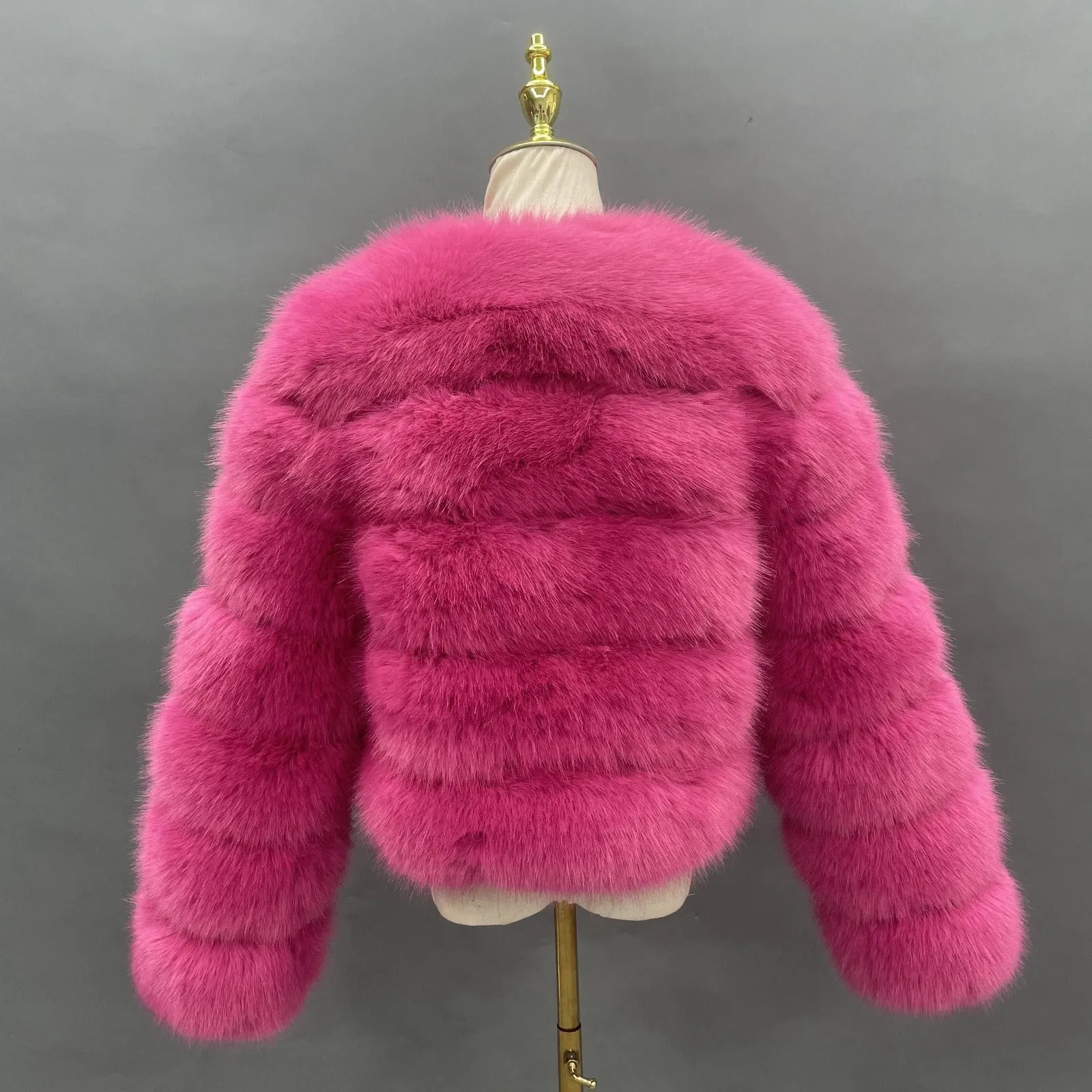 Hot Pink Faux Fur Jacket