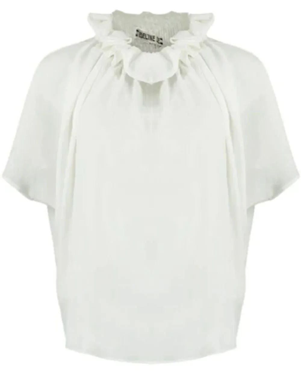 Ivory Georgette Ruff Blouse