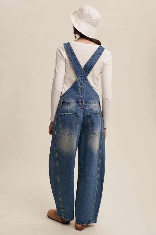 Jeremy Denim Barrel Overalls