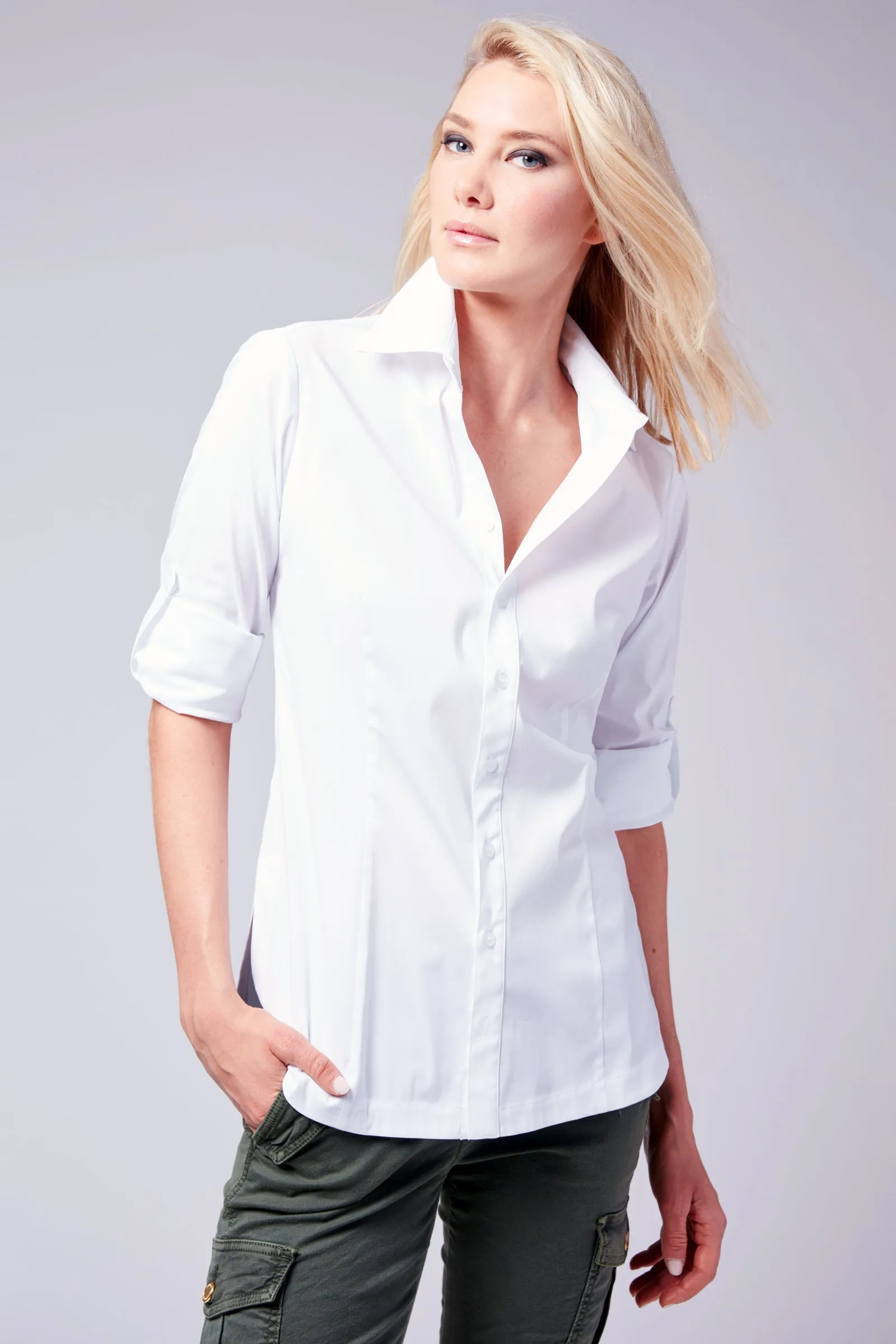 Joey Tailored White Poplin Shirt