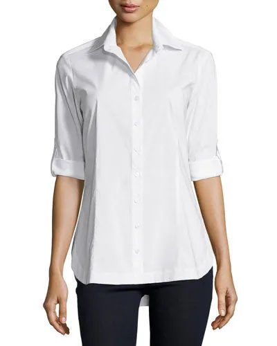 Joey Tailored White Poplin Shirt