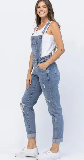 Judy distressed overalls