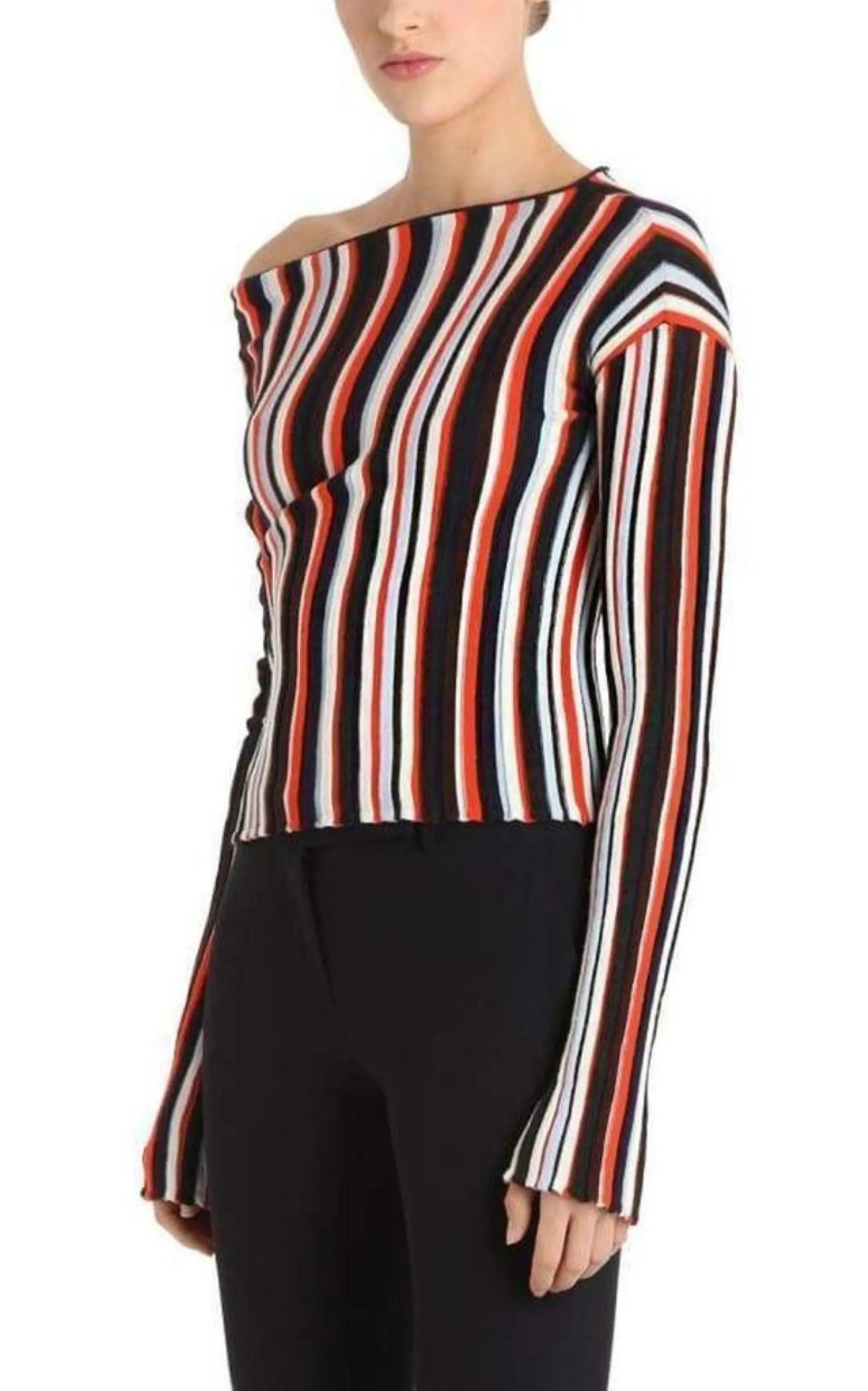 La Maille Striped Wool Knit Top