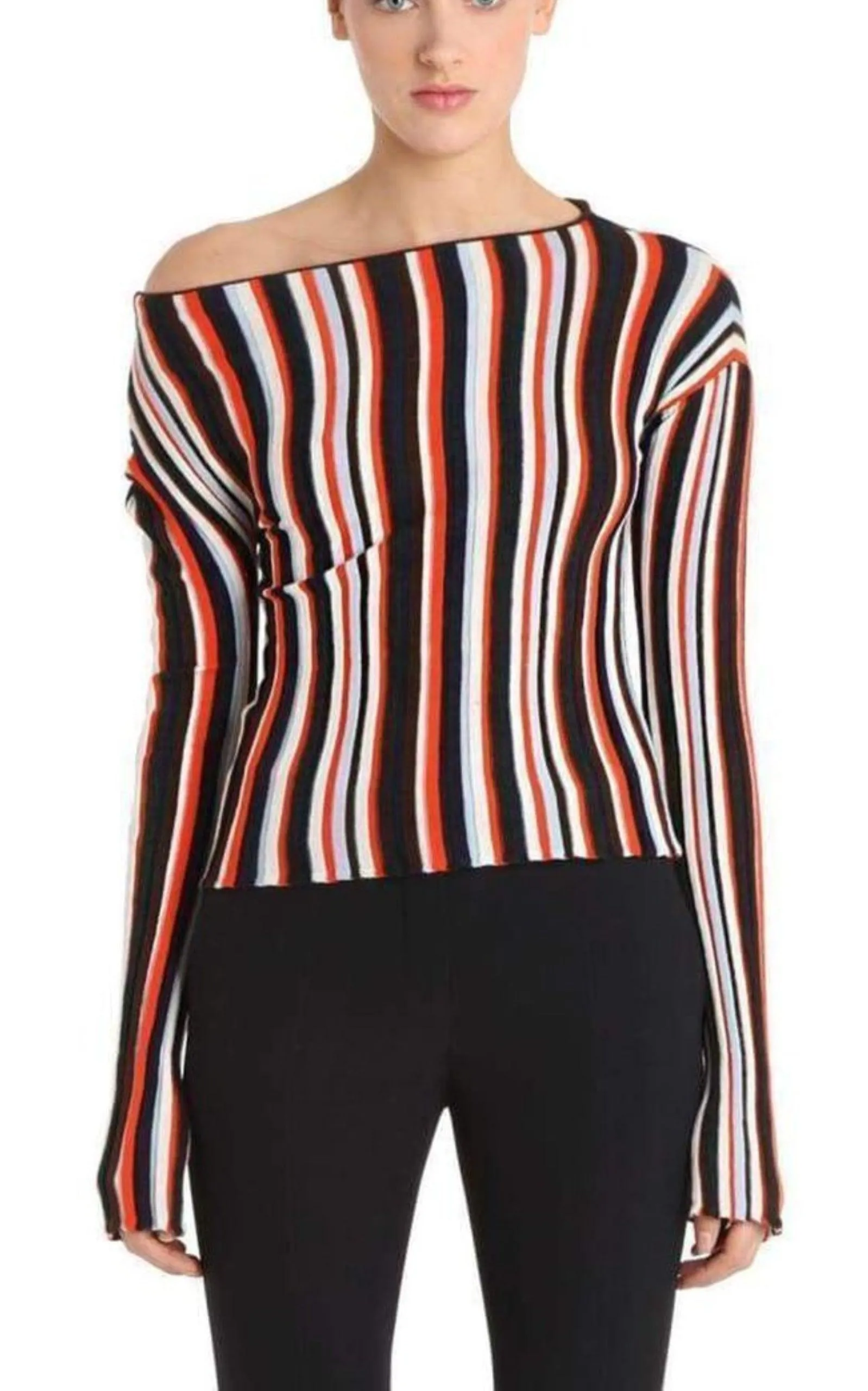 La Maille Striped Wool Knit Top