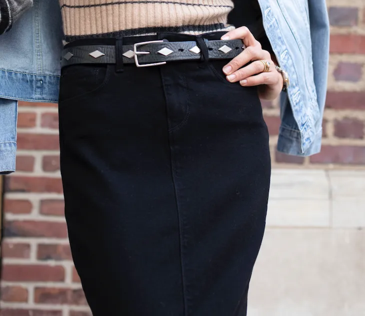 L'AGENCE MIRIAM DENIM MAXI SKIRT