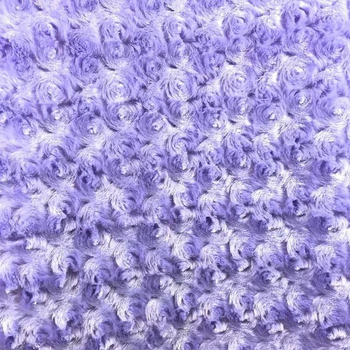 Lavender Rich Rose Rosette Floral Minky Fabric | Super Soft Fabric