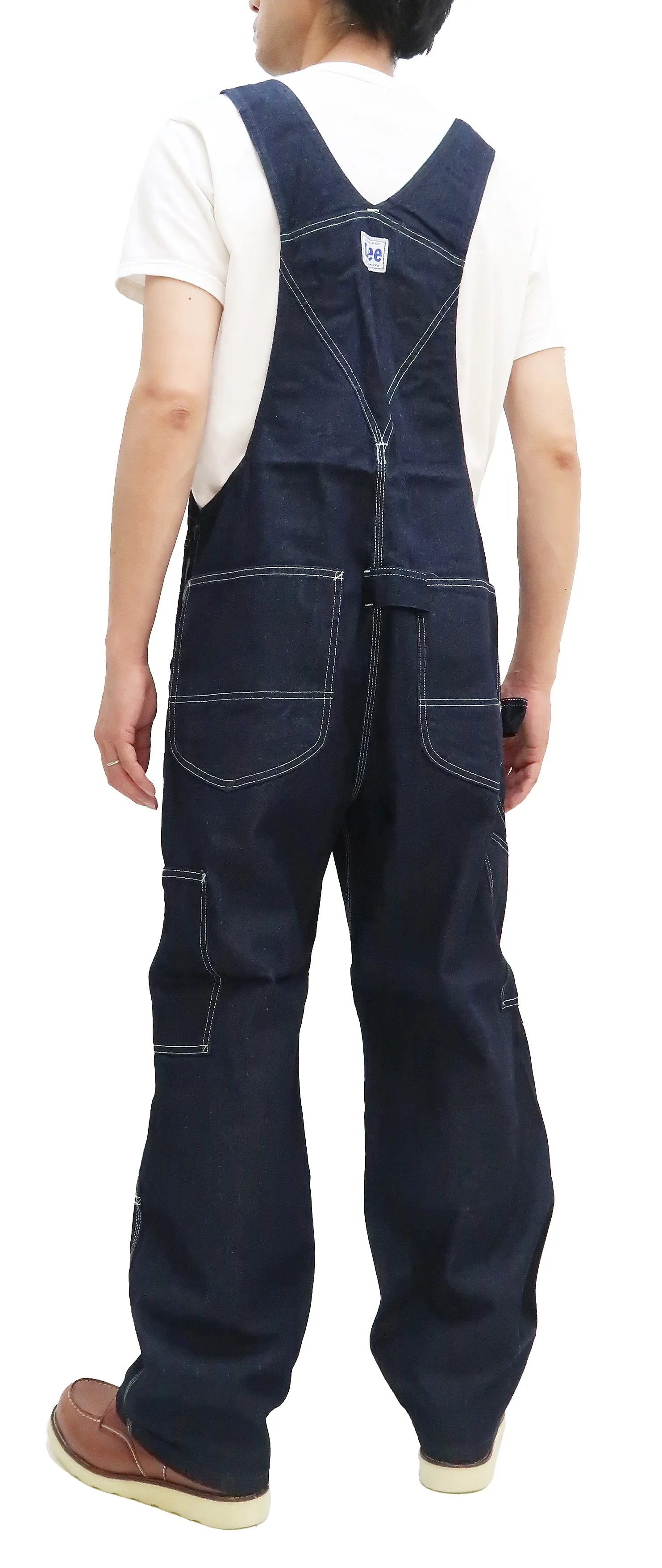 Lee Overalls Men's Casual Fashion Double Knee Denim Bib Overall High-Back LM8605 LM8605-100