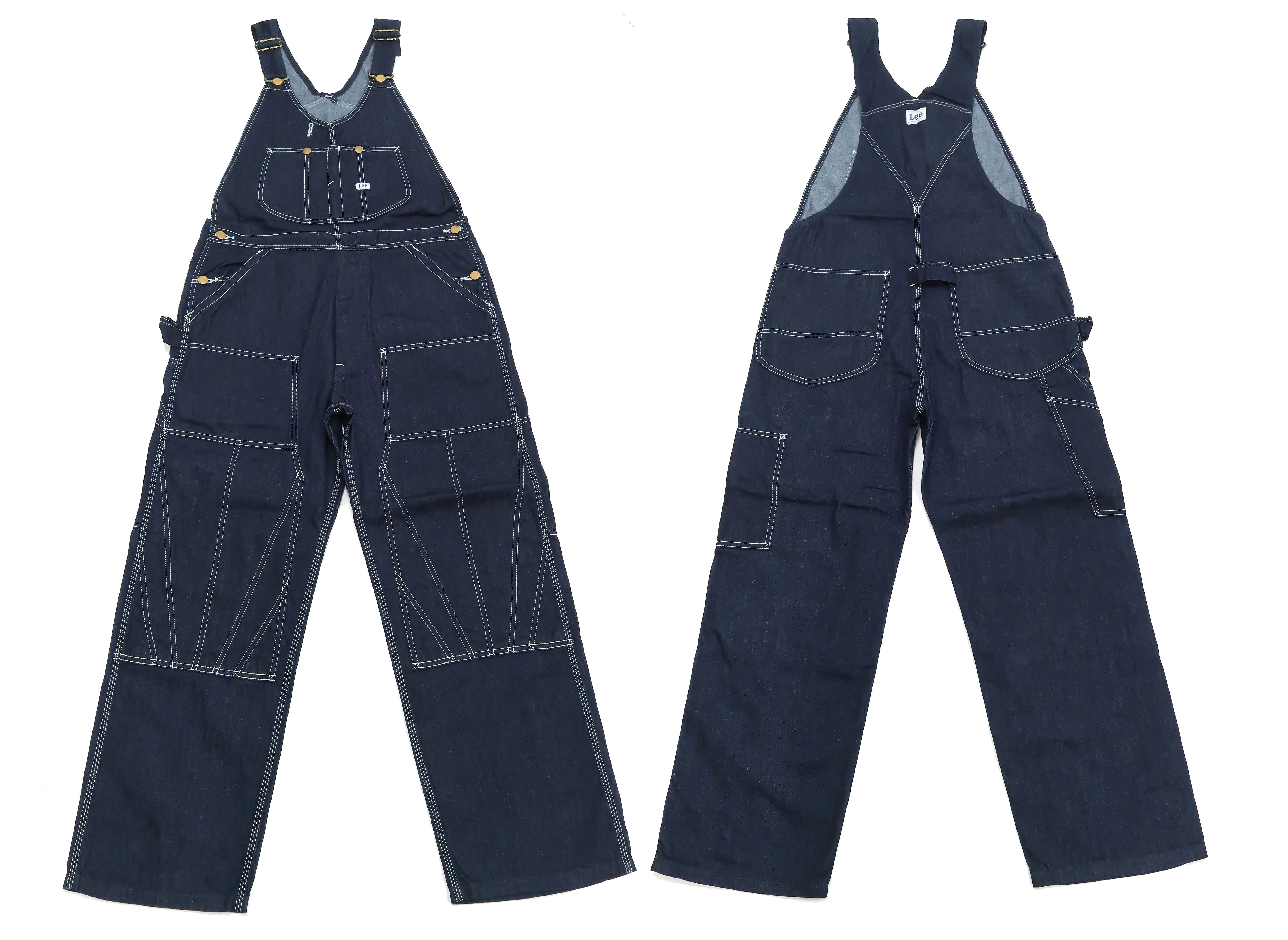 Lee Overalls Men's Casual Fashion Double Knee Denim Bib Overall High-Back LM8605 LM8605-100