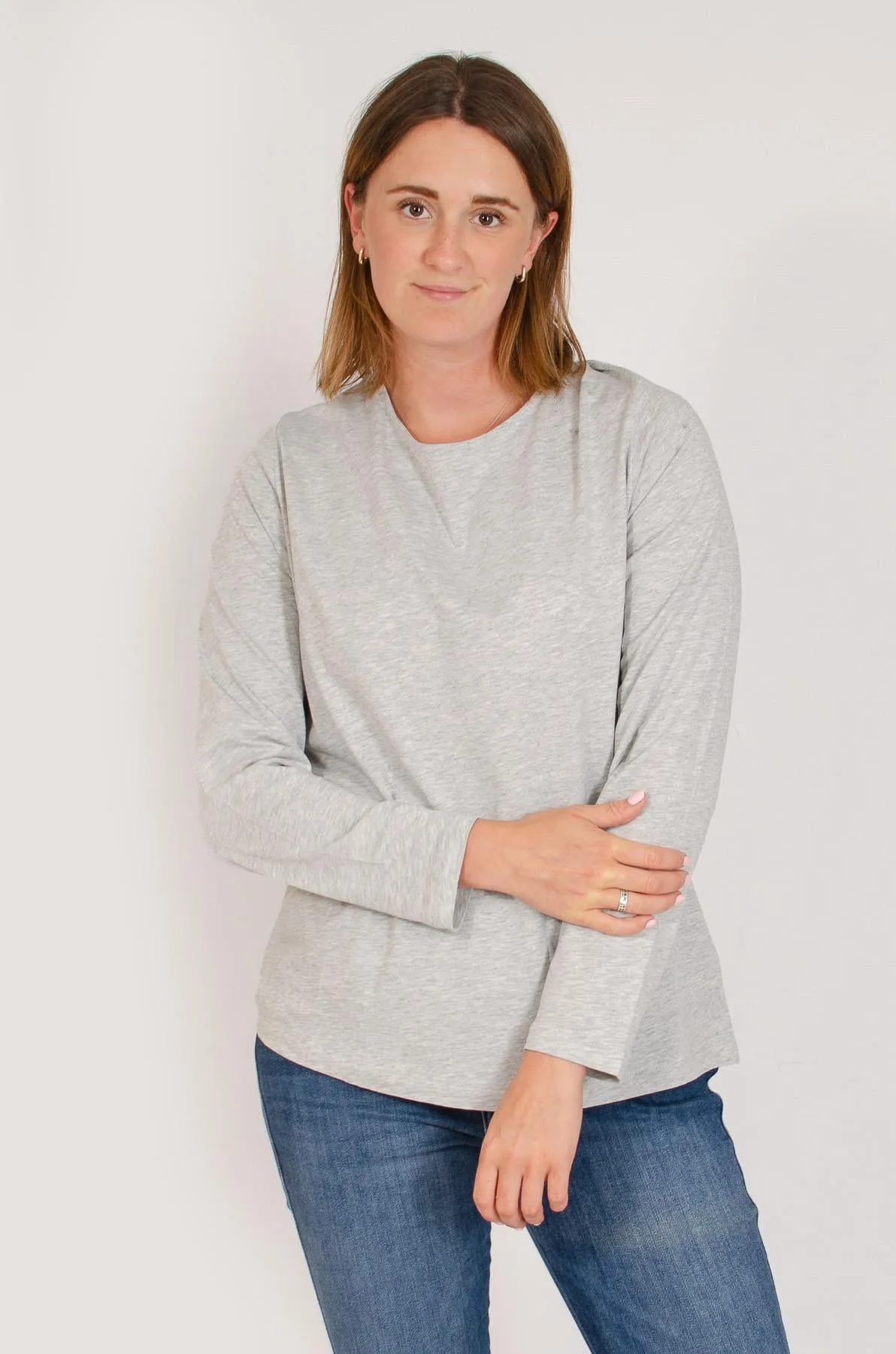 Long Sleeve Boat Neck Top