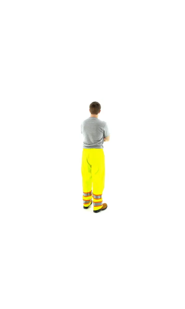 Majestic 75-7351 Hi-Vis Waterproof Rain Pants DOT Striping ANSI E