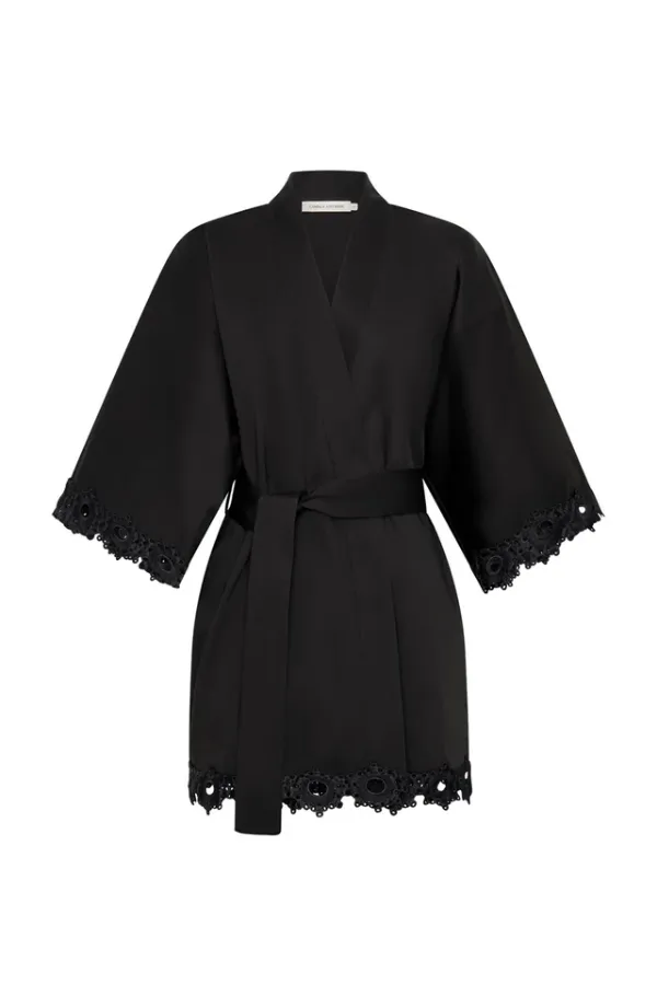 Marina Robe Mini Dress Black