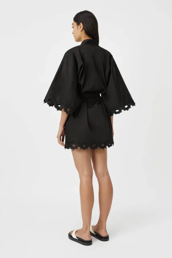 Marina Robe Mini Dress Black