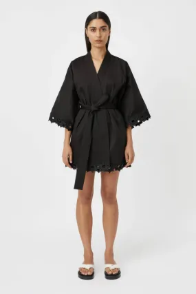 Marina Robe Mini Dress Black