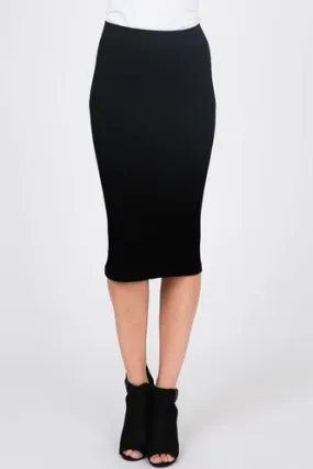 Maya's Place Ribbed Midi Skirt