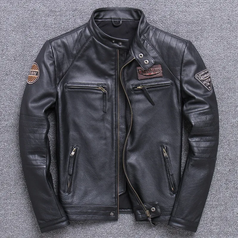 Nsqured Rider's Leather Biker Jacket