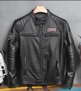 Nsqured Rider's Leather Biker Jacket