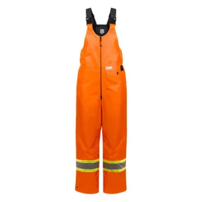 P&F Women’s High Visibility Insulated Waterproof CSA Safety Bib Overalls - PF-9001 Orange