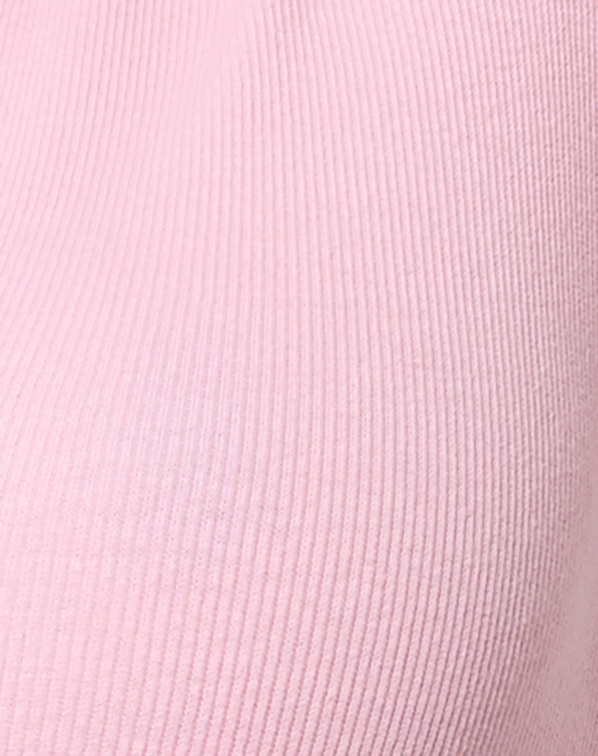 Panya Cropped Shirt in Rib Baby Pink