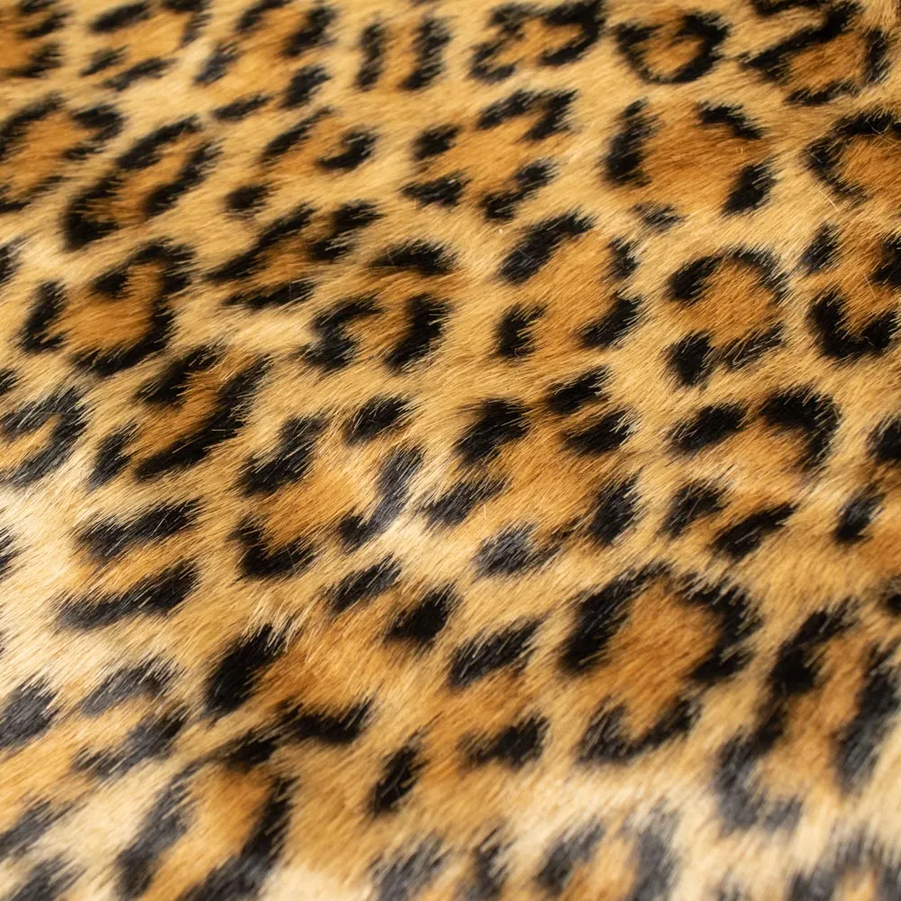 Patterned Plush Short Hair Faux Fur Design-20 Cheetah Skin by 25CM