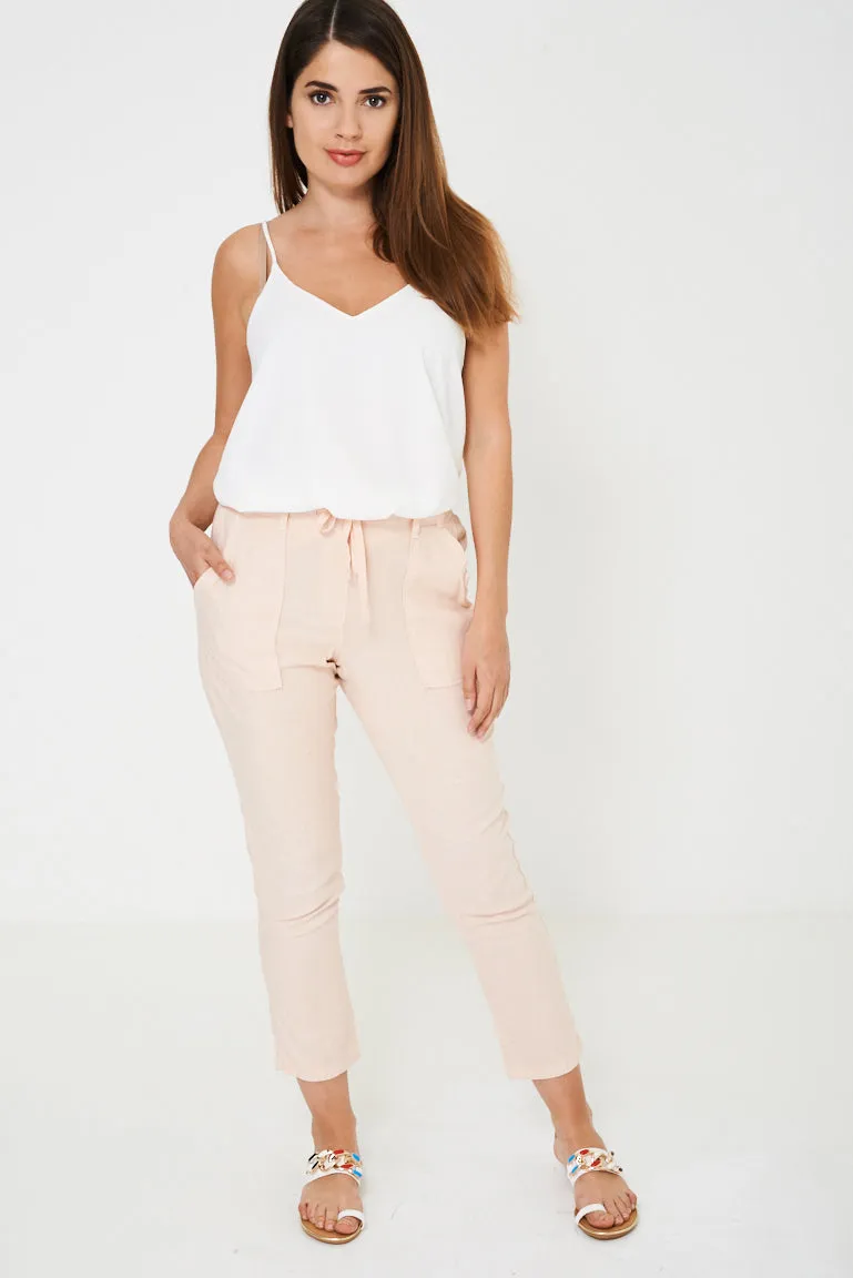 Pink Summer Trousers Ex Brand