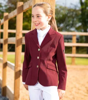 Premier Equine Hagen Junior Competition Jacket - burgundy