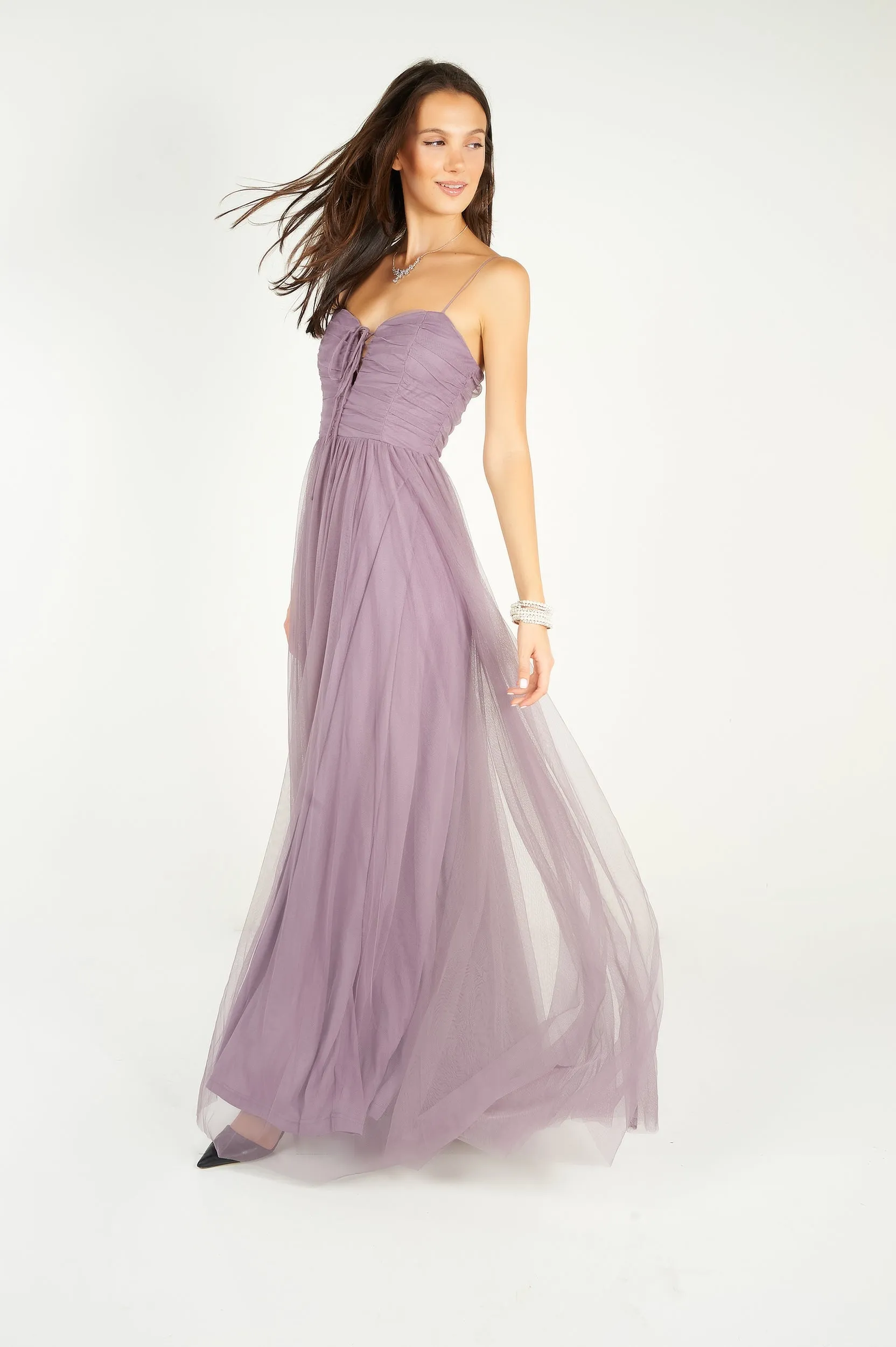 Robe maxi en chiffon - PD4656 - (E-A9)