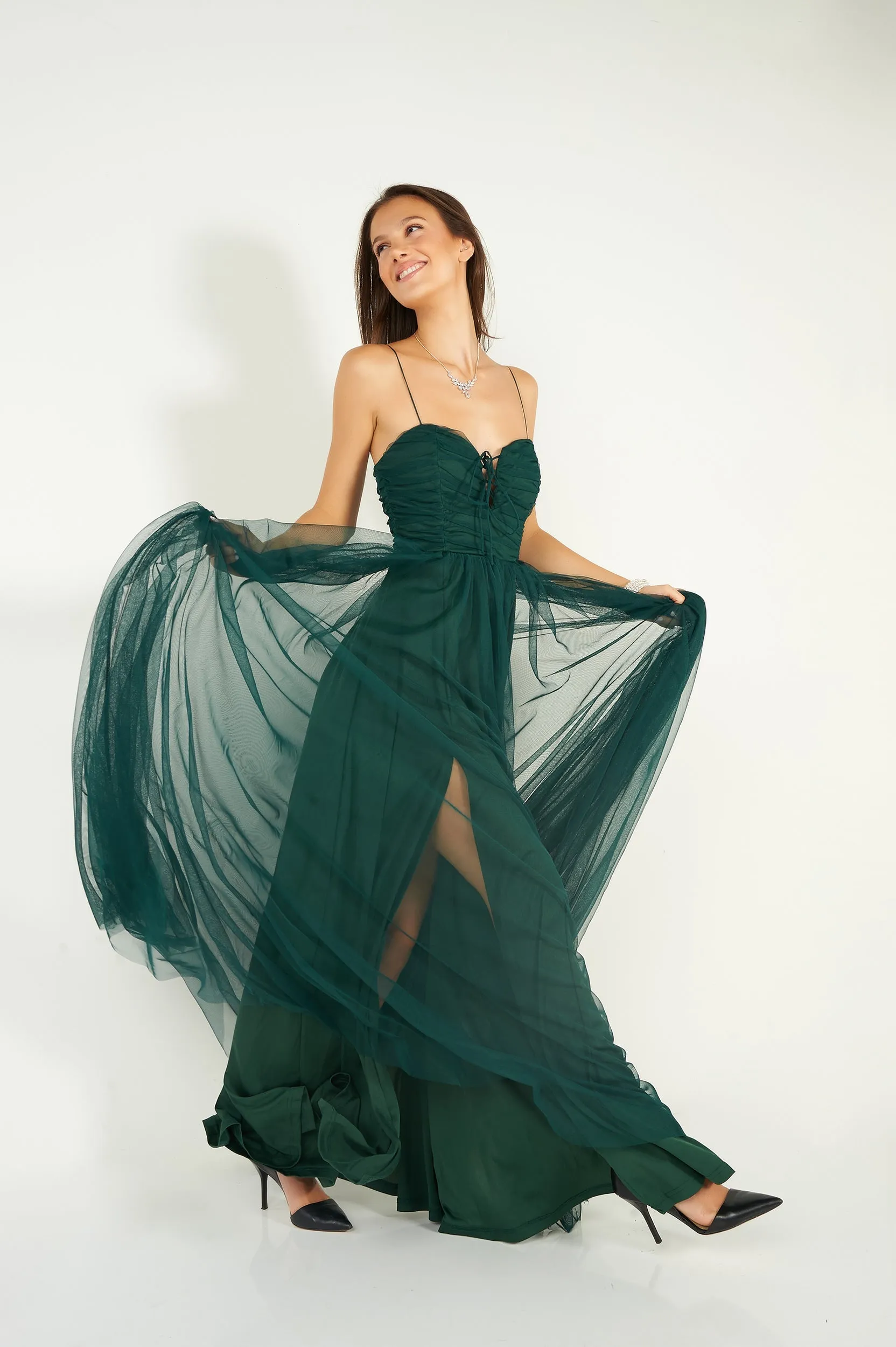 Robe maxi en chiffon - PD4656 - (E-A9)