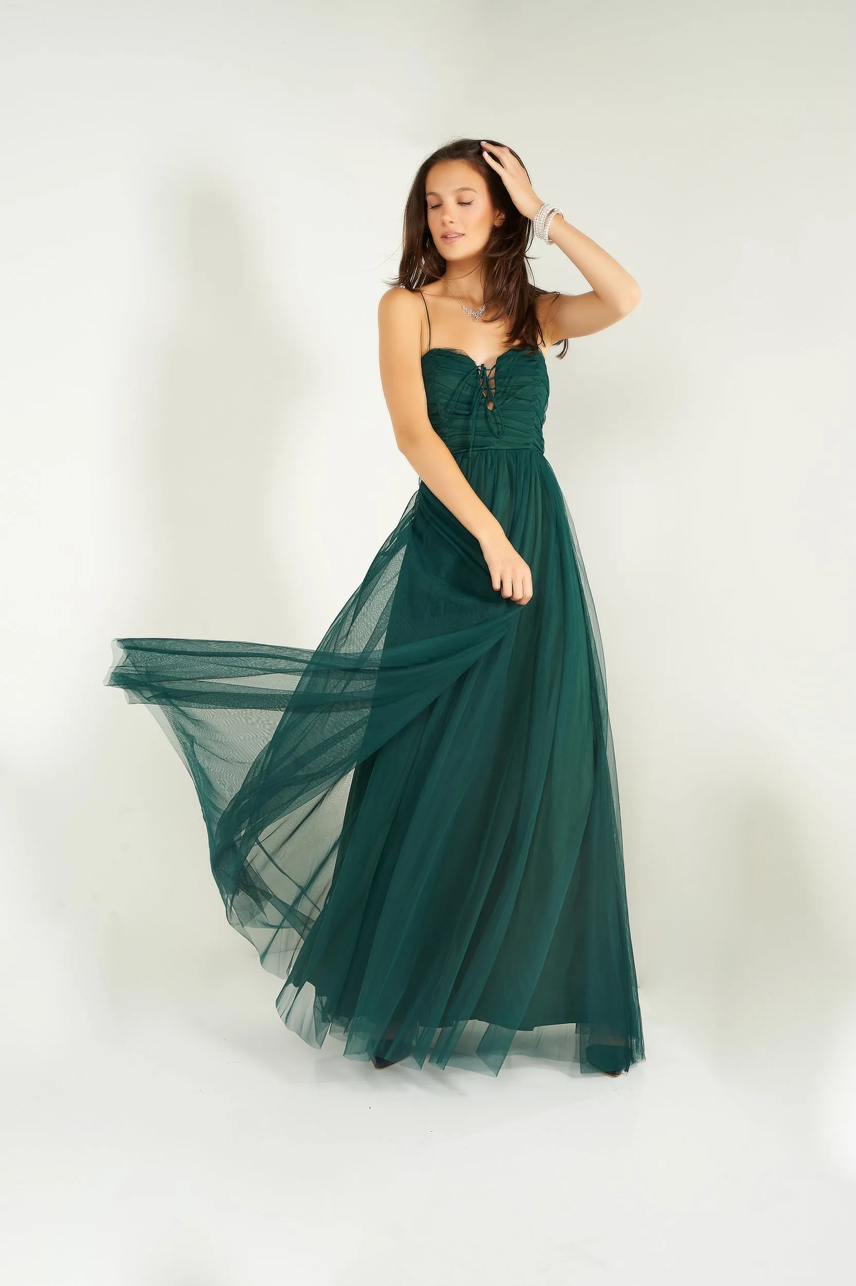 Robe maxi en chiffon - PD4656 - (E-A9)