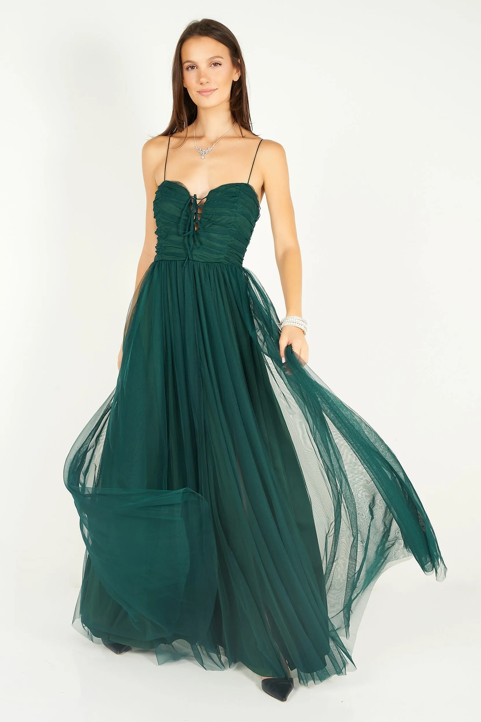 Robe maxi en chiffon - PD4656 - (E-A9)