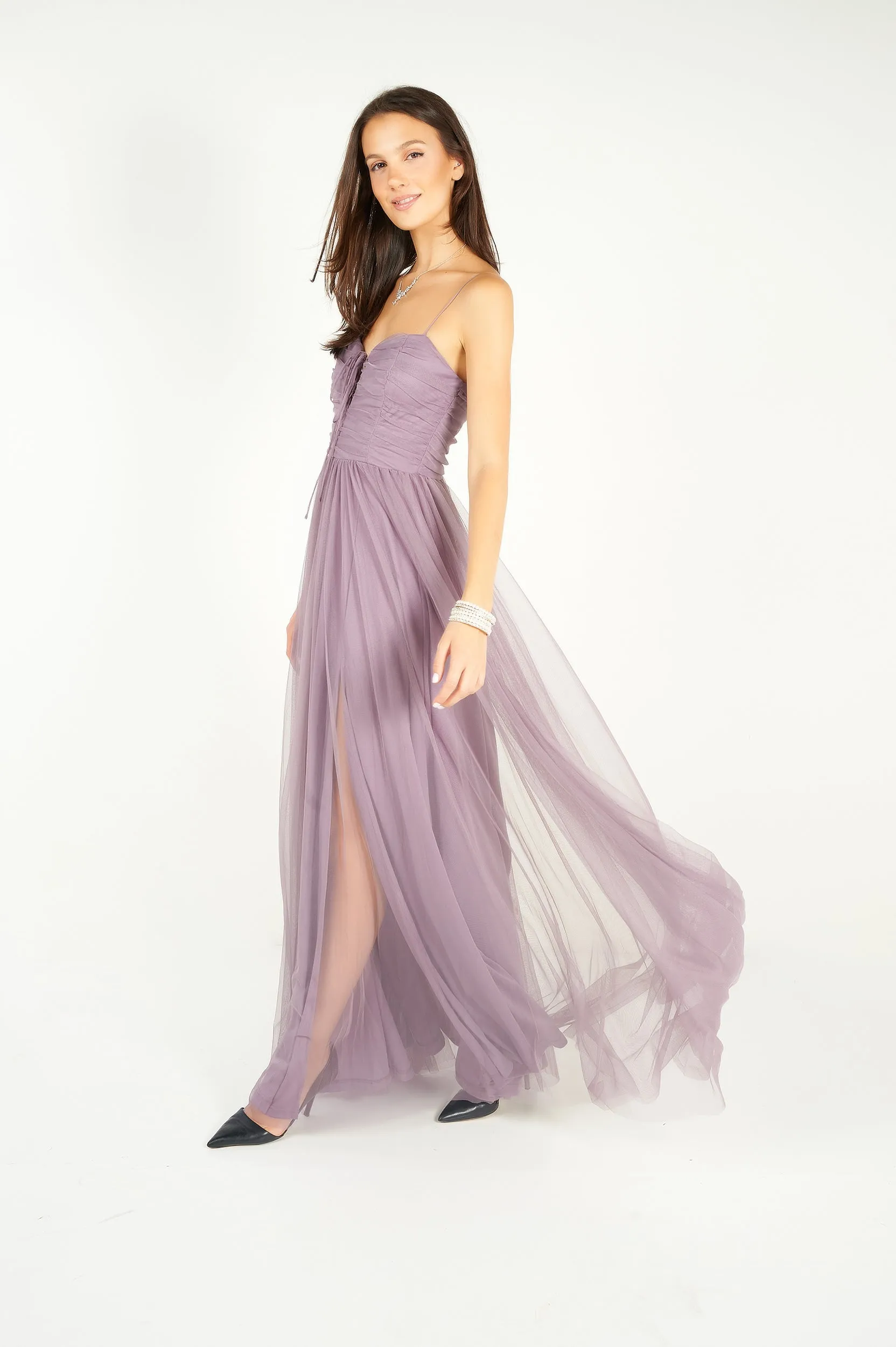 Robe maxi en chiffon - PD4656 - (E-A9)