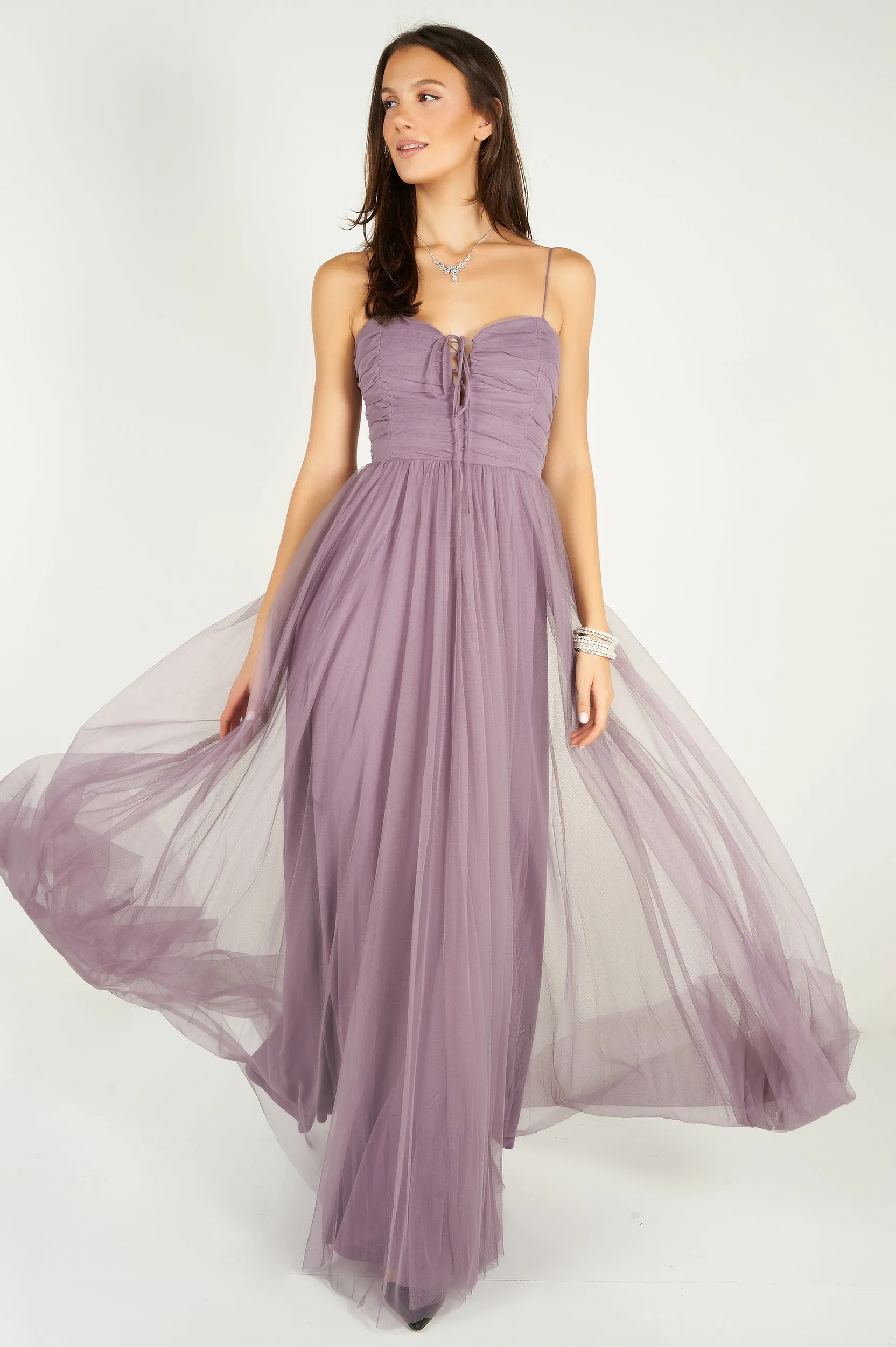 Robe maxi en chiffon - PD4656 - (E-A9)