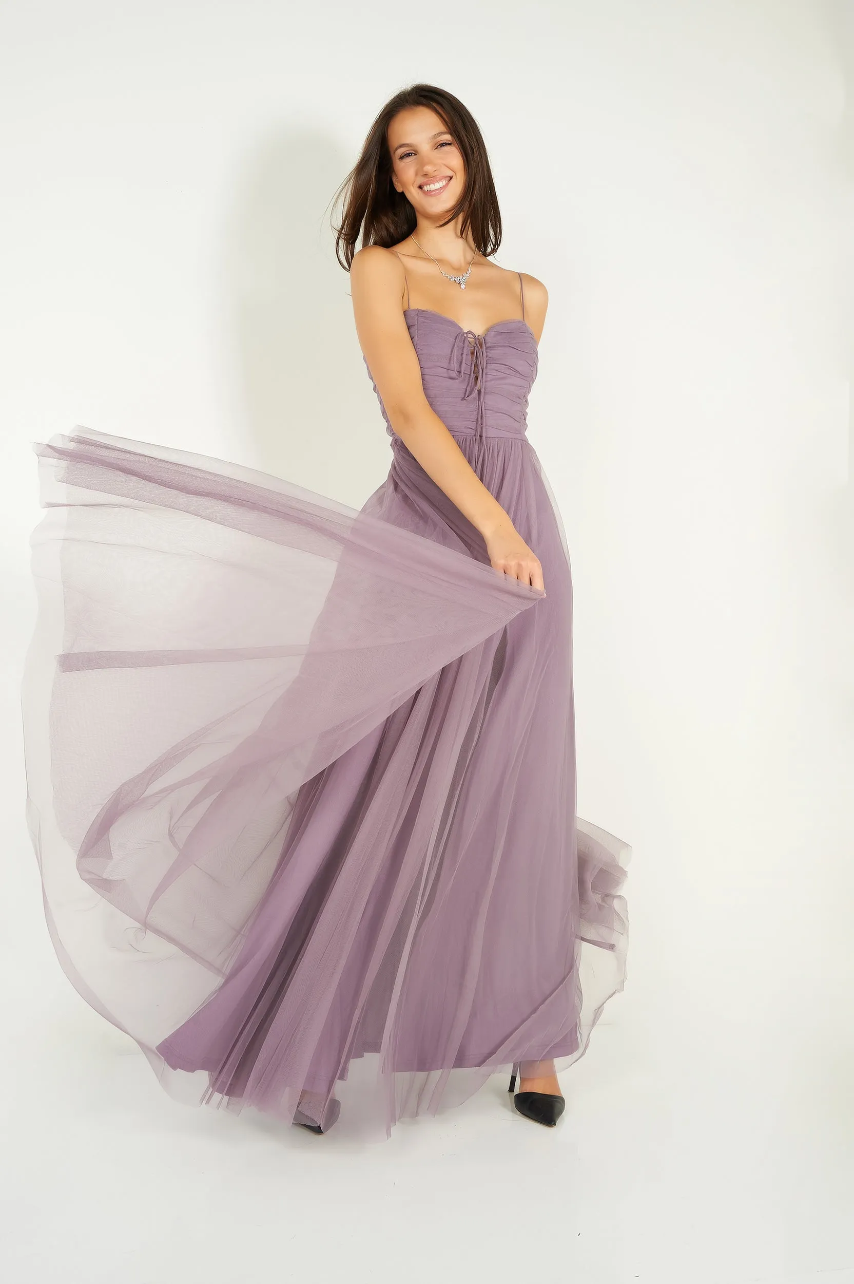 Robe maxi en chiffon - PD4656 - (E-A9)